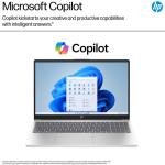 HP 15-fd0127dx Laptop PC, 15.6" FHD IPS Touch Display, Intel Core 7 150U Processor, 16GB RAM, 512GB SSD, Intel Graphics, English Keyboard, Windows 11 Home, Silver | B4HN8UA