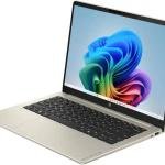 HP OmniBook 3 Laptop, 14" 2K Touchscreen Display, Snapdragon X X1-26-100, 16GB RAM, 512GB SSD, Qualcomm Adreno Graphics, English Keyboard, Windows 11 Home, Warm Gold | D0ZY2UA