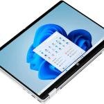 HP OmniBook 5 Flip Laptop, 14" 2K IPS Touch Display, Intel Core 7 Series 1 Processor, 16GB RAM, 512GB SSD, Intel Graphics, English keyboard, Windows 11 Home, Glacier Silver | B86Q7UA#ABA