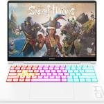 HP OMEN Transcend 14-fb1047nr Laptop, 14" 3K OLED Display, Intel Core Ultra 7, 16GB RAM, 1TB SSD, NVIDIA GeForce RTX 5060 GPU, English Keyboard, Windows 11, Ceramic White | B98D2UA#ABA