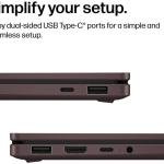 HP OmniBook X Flip 2-in-1 Copilot+ PC Laptop, 14" 2K OLED Touch Display, AMD Ryzen AI 5 430, 16GB RAM, 512GB SSD, AMD Radeon Graphics, English Keyboard, Win11, Deep Espresso | D31MHUA