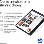 HP Omnibook X-Flip 14-FM0013DX Laptop, 14" 2K IPS LED Touch Display, Intel Core Ultra 5 226V Processor, 16GB RAM, 512GB SSD, Intel Arc 130V Graphics, ENG Keyboard, Win11, Atmospheric Blue | B5UJ1UA