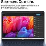 HP OmniBook 3 14-hz0015dx Next Gen AI PC Laptop, 14" 2K IPS Touchscreen, Qualcomm Snapdragon X X1-26-100, 16GB RAM, 512GB SSD, Qualcomm Adreno GPU, English K/B, Win11 | D0VF2UA