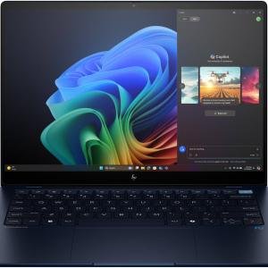 HP EliteBook Ultra G1q Laptop, 14" 2.2K IPS Touch Display, Snapdragon X Elite X1E-78-100, 16GB RAM, 512GB SSD, Qualcomm Adreno GPU, English KB, Windows 11 Pro, Atmosphere Blue | A4JE4UT#ABA