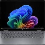 HP OmniBook X Flip 2-in-1 Laptop Next Gen AI, 14" 2K IPS Touch Display, AMD Ryzen AI 5 340, 16GB RAM, 512GB SSD, AMD Radeon 840M, English-Arabic K/B, Win11, Silver | C26YQEA
