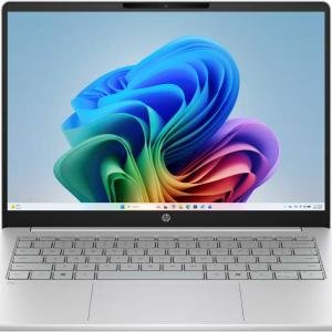 HP OmniBook 3 NGAI 14-hz0005dx Laptop, 15.6" 2K Touch Display, Snapdragon X X1-26-100, 16GB RAM, 512GB SSD, Qualcomm Adreno GPU, English Keyboard, Windows 11 Home, Silver | D0VR2UA
