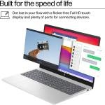 HP 15-fd0127dx Laptop PC, 15.6" FHD IPS Touch Display, Intel Core 7 150U Processor, 16GB RAM, 512GB SSD, Intel Graphics, English Keyboard, Windows 11 Home, Silver | B4HN8UA