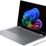 HP 14-fm000 OmniBook X Flip 2-in-1 Next Gen AI PC Laptop, 14" IPS Display, Intel Core Ultra 7 256V, 16GB RAM, 1TB SSD, Intel Arc 140V Graphics, With Pen, English K/B, Win11, Natural Silver | AK4Y9AV
